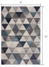 4’ X 6’ Navy Blue Geometric Diamond Area Rug