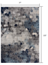 2’ X 10’ Navy Blue Cobblestone Pattern Runner Rug