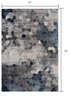 2’ X 10’ Navy Blue Cobblestone Pattern Runner Rug