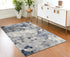 2’ X 5’ Navy Blue Cobblestone Pattern Area Rug