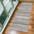 8' Blue Striped Runner Rug