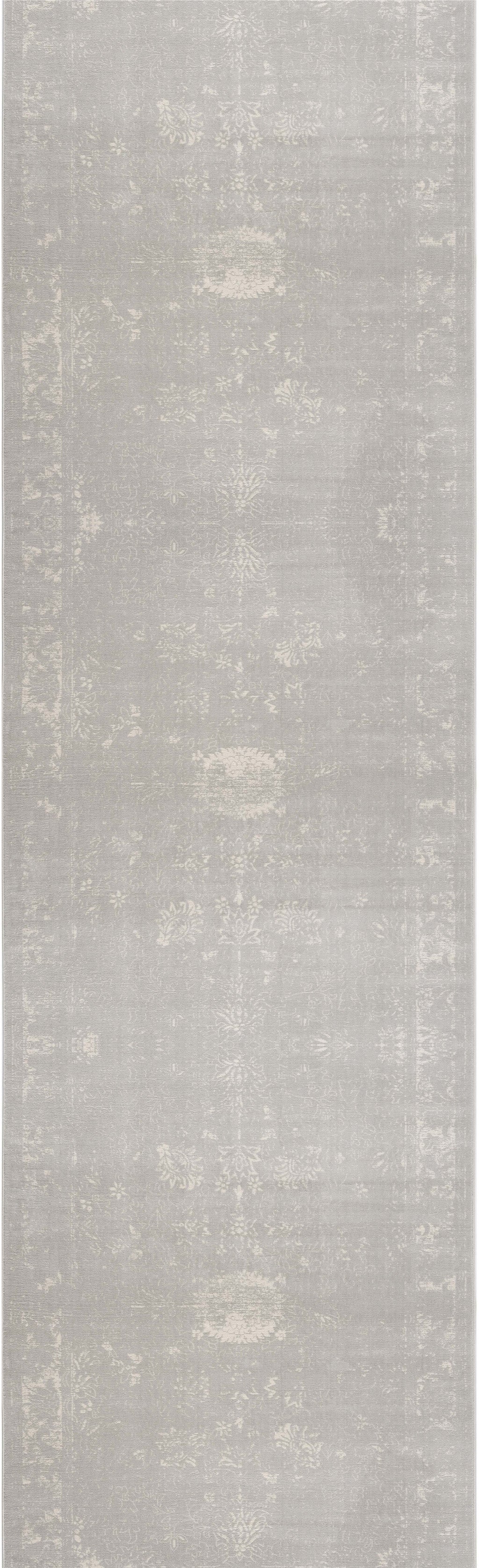 2’ X 8’ Modern Gray Distressed Runner Rug