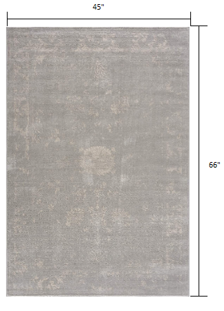 2’ X 8’ Modern Gray Distressed Runner Rug