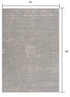 2’ X 8’ Modern Gray Distressed Runner Rug