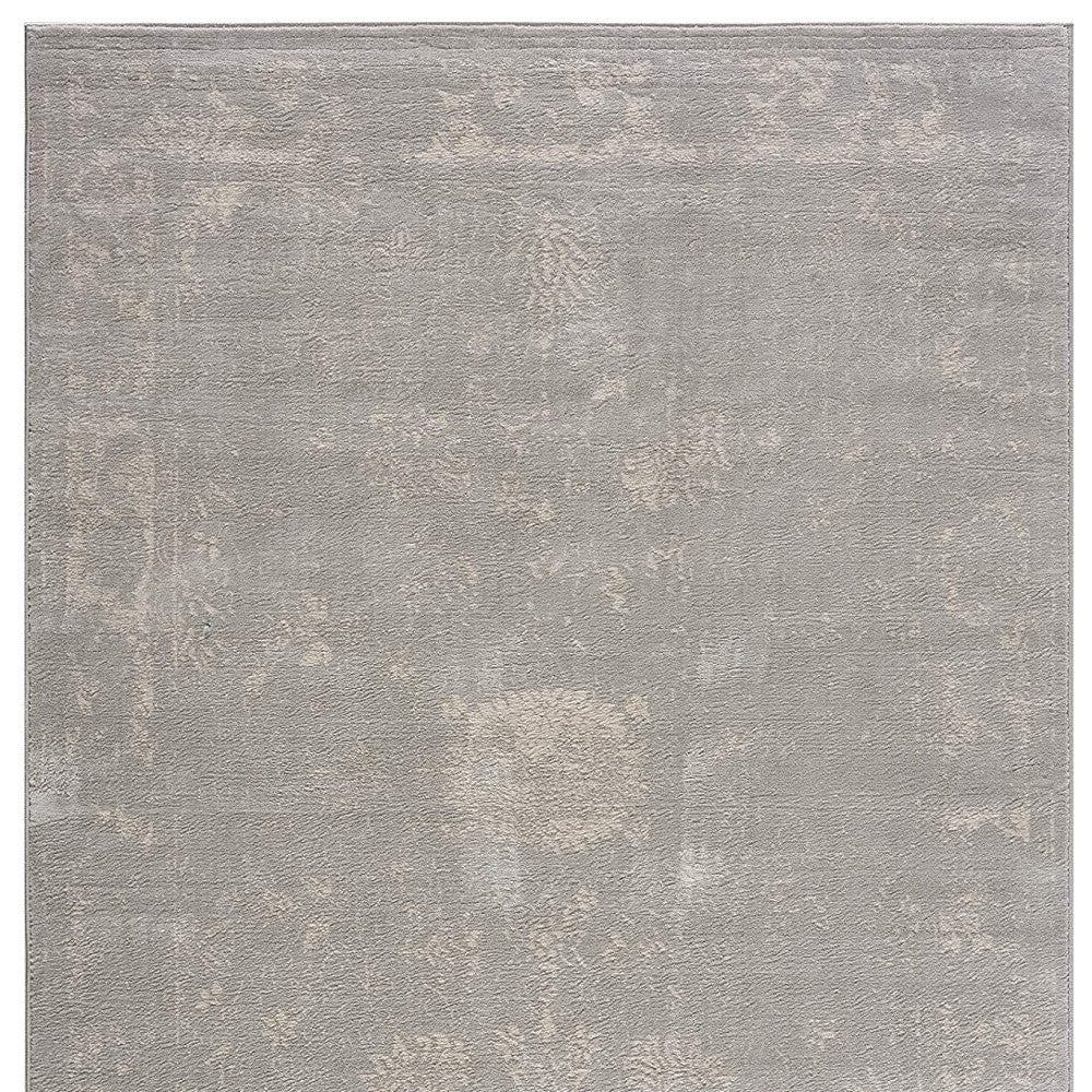 2’ X 8’ Modern Gray Distressed Runner Rug