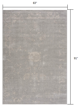 2’ X 8’ Modern Gray Distressed Runner Rug