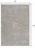 5’ X 8’ Modern Gray Distressed Area Rug