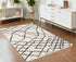 8’ X 11’ Gray And Black Modern Abstract Area Rug