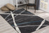 7’ X 9’ Distressed Black And Gray Abstract Area Rug