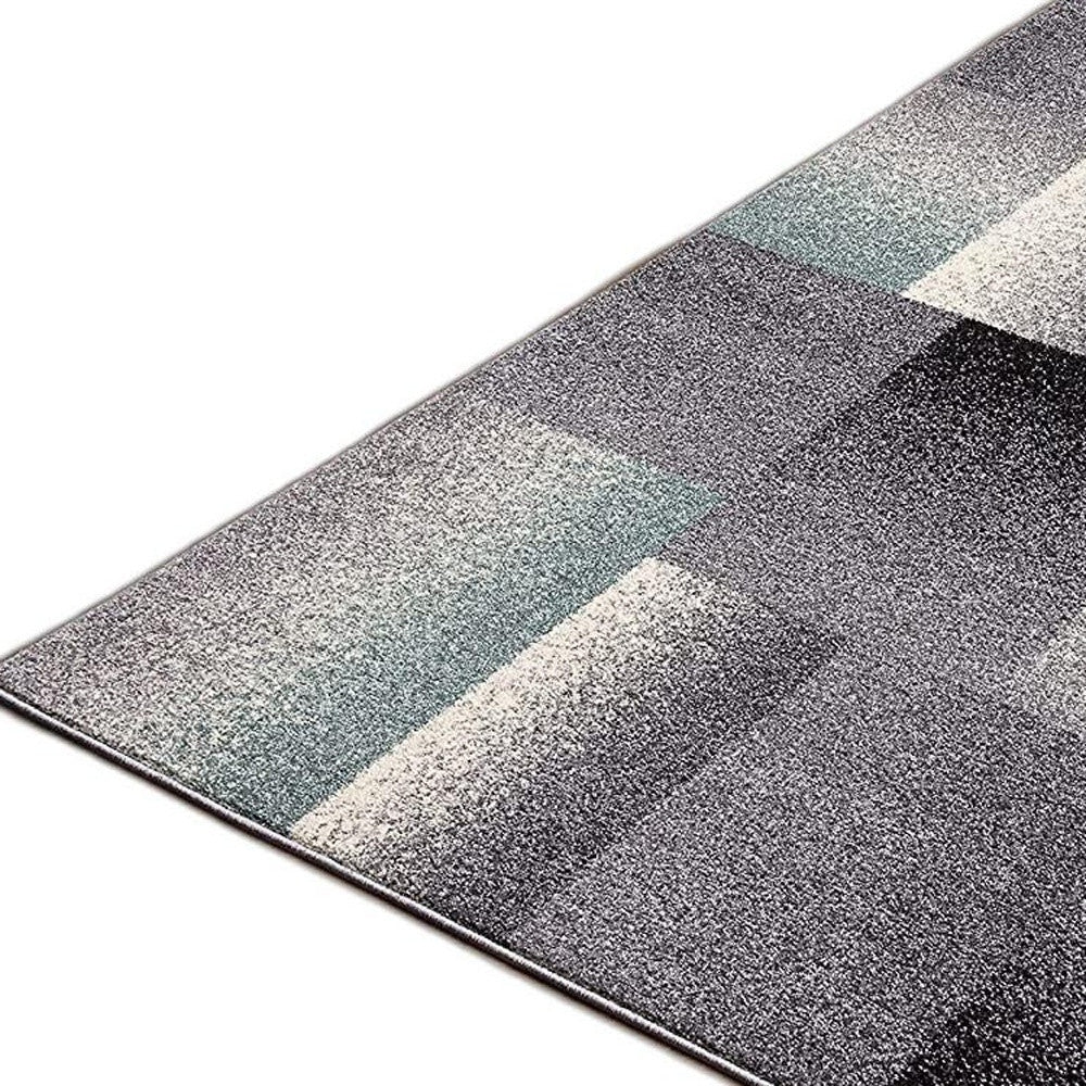 4' X 6’ Gray Modern Geometric Area Rug