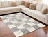 4’ X 6’ White And Gray Checkered Area Rug