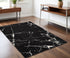 4’ X 6’ Black And White Abstract Breakage Area Rug