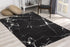 4’ X 6’ Black And White Abstract Breakage Area Rug