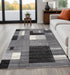 5’ X 8’ Gray Distressed Geometric Area Rug