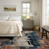 8' X 11' Blue And Ivory Abstract Area Rug