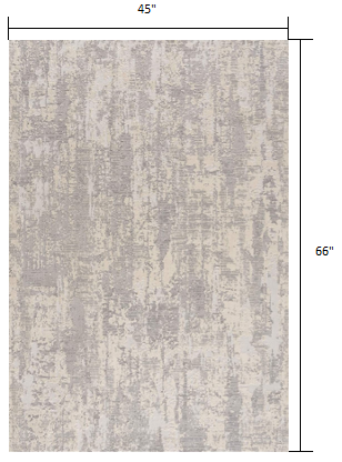 4’ X 6’ Gray Metro Modern Abstract Area Rug