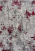 8' X 10' Red Abstract Dhurrie Area Rug