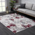 8' X 10' Red Abstract Dhurrie Area Rug