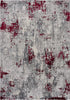 8' X 10' Red Abstract Dhurrie Area Rug