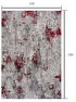 8' X 10' Red Abstract Dhurrie Area Rug