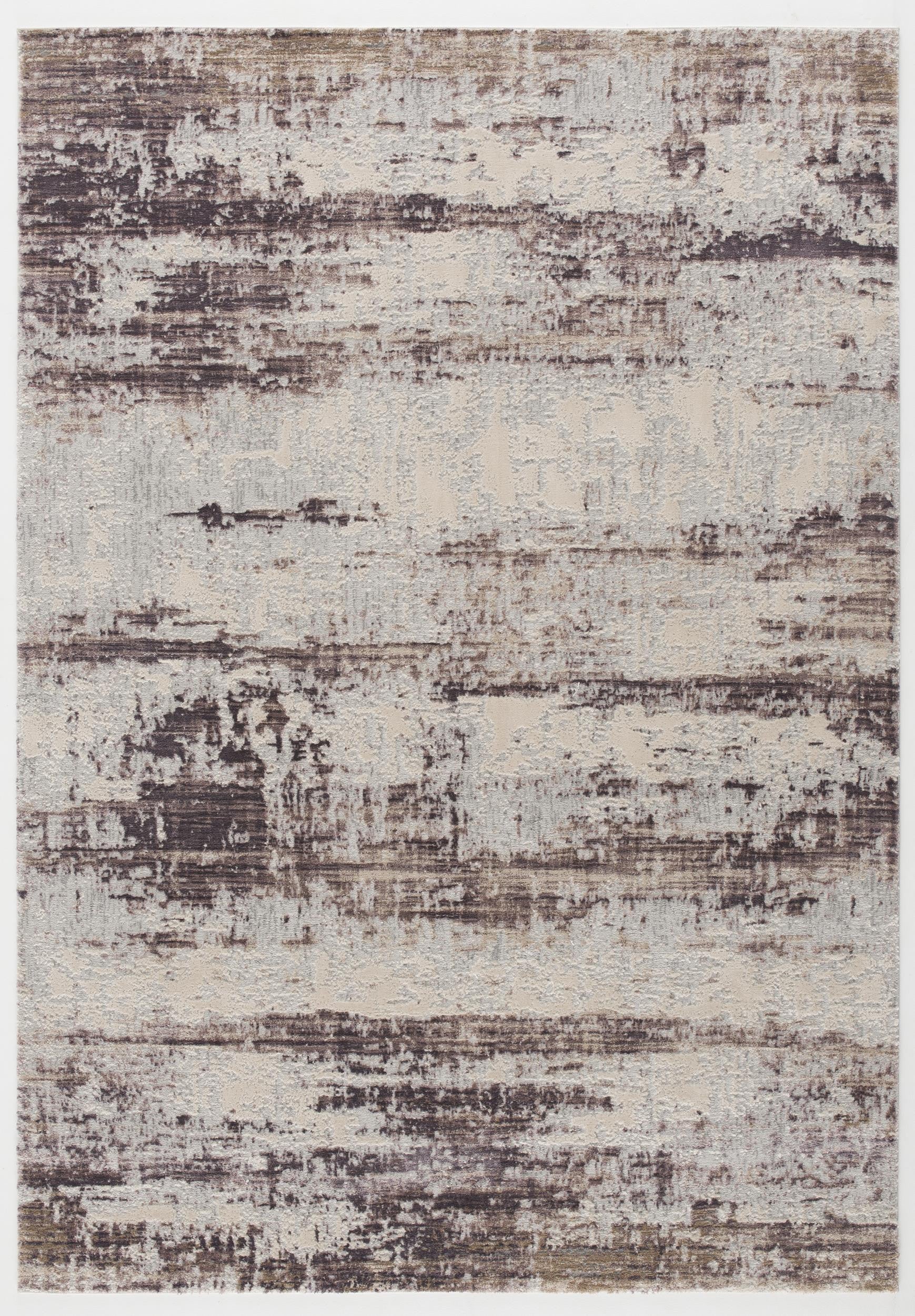 5' X 7' Violet Abstract Dhurrie Area Rug