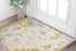 3' X 5' Gold Abstract Dhurrie Area Rug