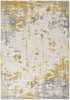 3' X 5' Gold Abstract Dhurrie Area Rug