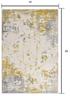 3' X 5' Gold Abstract Dhurrie Area Rug