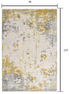 3' X 5' Gold Abstract Dhurrie Area Rug