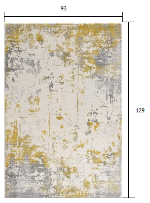 3' X 5' Gold Abstract Dhurrie Area Rug