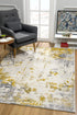 3' X 5' Gold Abstract Dhurrie Area Rug