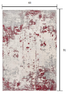 3' X 5' Red Abstract Dhurrie Area Rug