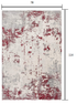 3' X 5' Red Abstract Dhurrie Area Rug