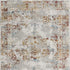 3’ X 5’ Gray And Beige Distressed Ornate Area Rug