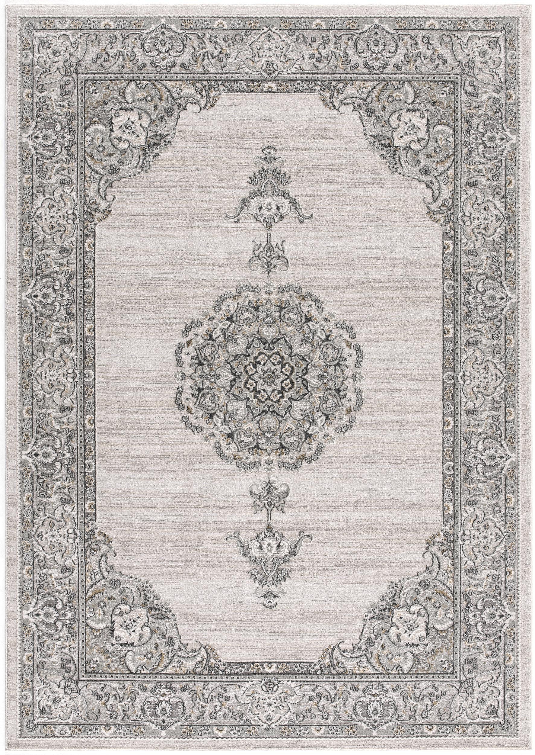 8' X 11' Cream Oriental Area Rug