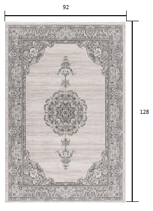 8' X 11' Cream Oriental Area Rug