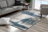 10' Blue And Ivory Abstract Dhurrie Runner Rug