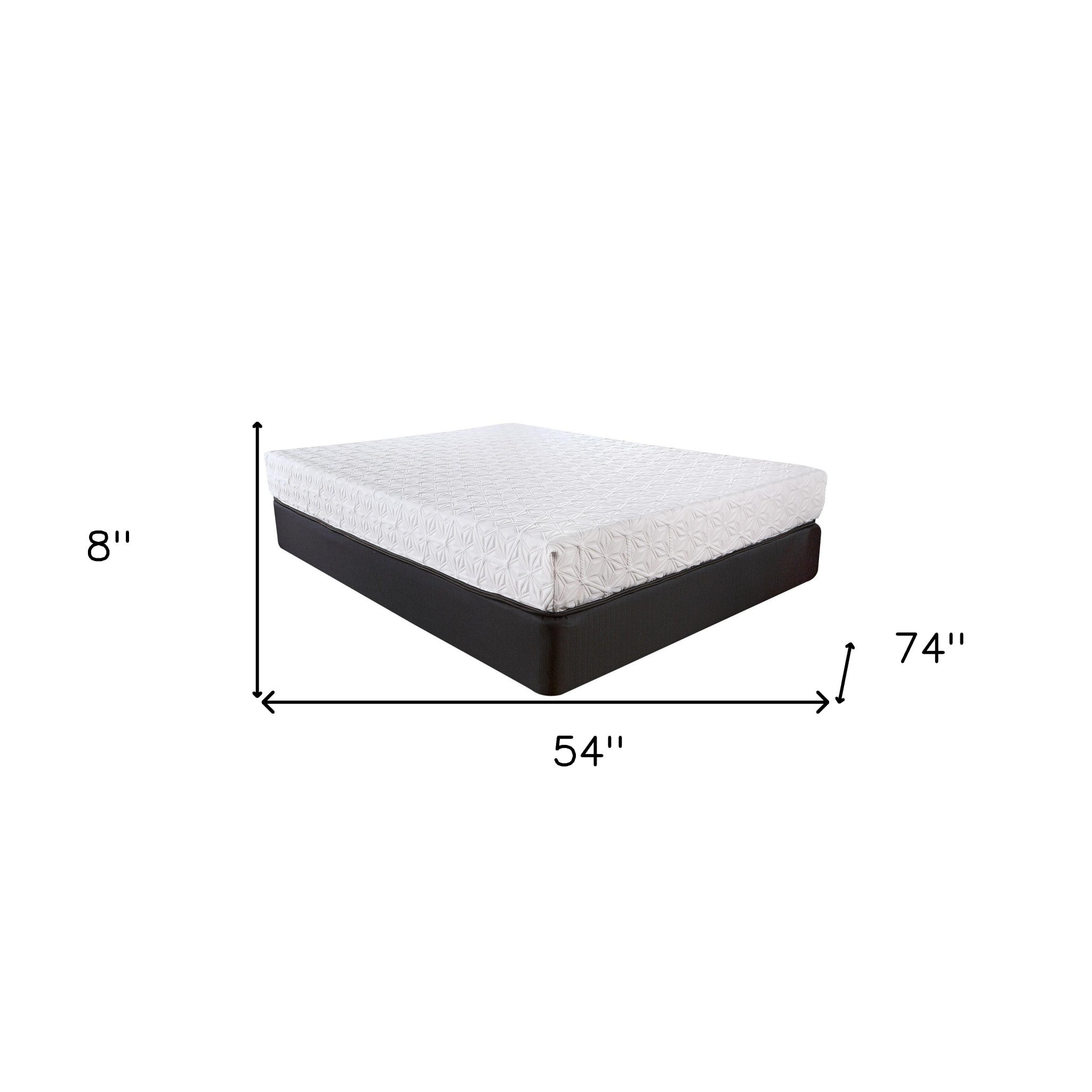 8 Inch Luxury Plush Gel Infused Memory Foam And Hd Support Foam Smooth Top Mattress