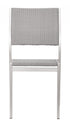 Set Of Two 18" White Aluminum Side Chair