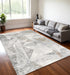 5’ X 8’ Gray Distressed Prism Modern Area Rug