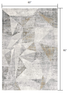 5’ X 8’ Gray Distressed Prism Modern Area Rug