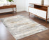 5’ X 8’ Gray Mod Distressed Strokes Area Rug