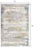 5’ X 8’ Gray Mod Distressed Strokes Area Rug