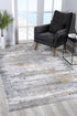 5’ X 8’ Gray Mod Distressed Strokes Area Rug