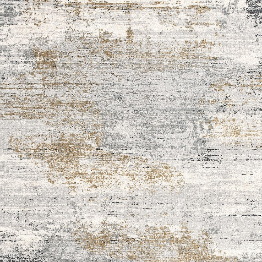 4' X 6' Grey Abstract Area Rug