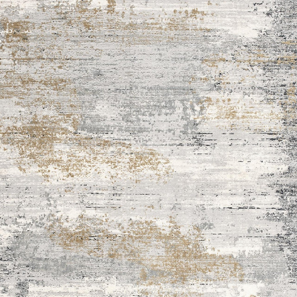 5’ X 8’ Gray Mod Distressed Strokes Area Rug