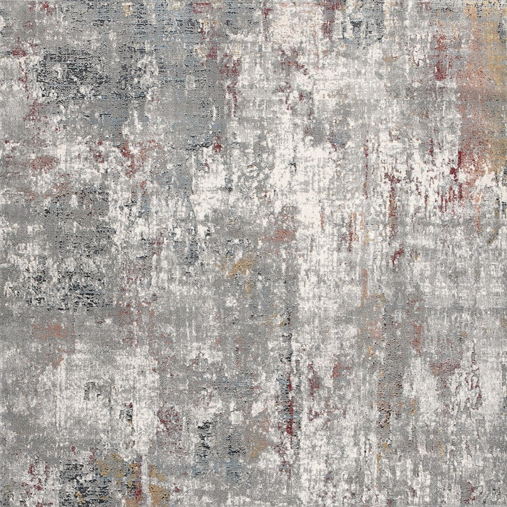 4’ X 6’ Gray And Ivory Abstract Area Rug