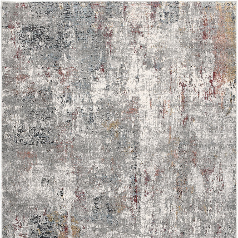 4’ X 6’ Gray And Ivory Abstract Area Rug