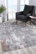 4’ X 6’ Gray And Ivory Abstract Area Rug