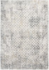 5' X 7' Gray Abstract Dhurrie Area Rug